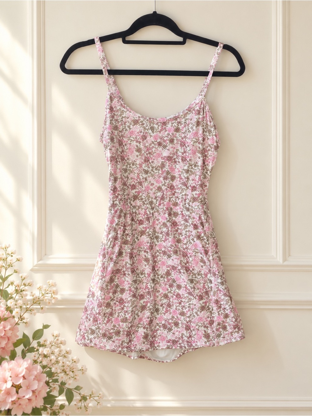 JoyLab Pink Floral Cutout Athletic Dress – Size Medium